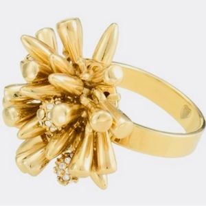STELLA & DOT Brutalist Gold Plated Renegade Ring Adjustable